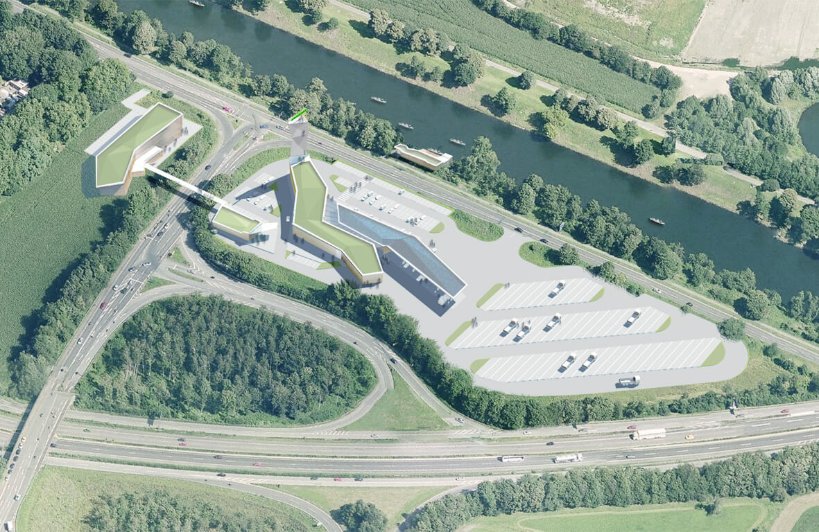 Studie: aktivAUTOHOF – Entwicklung eines Autohofes am Autobahnkreuz Duisburg-Kaiserberg | buerobaumann ARCHITEKTUR, rheinbach